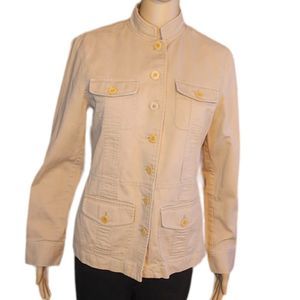 Jones New York Jacket Khaki Womens Size Small